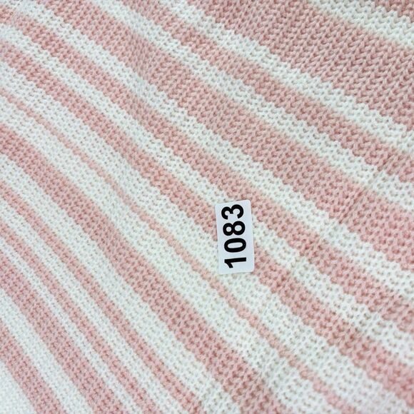 Wednesday's Girl Sweater Women 12 Pink Stripe LongSleeve Pullover NWT Fall Knit - Picture 9 of 9